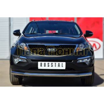 Защита переднего бампера d57 РусСталь для Kia Sportage 2010-2015