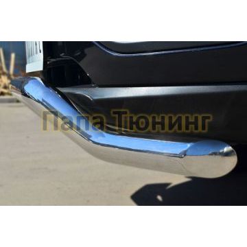 Защита переднего бампера d57 с надписью РусСталь для Kia Sportage 2010-2015