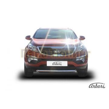 Защита переднего бампера 76 мм Slitkoff для Kia Sportage 2010-2015 Защита переднего бампера 76 мм Slitkoff для Kia Sportage 2010-2015