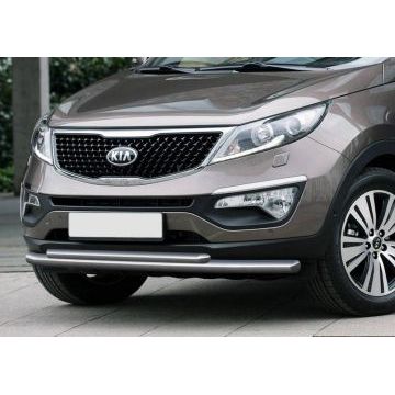 Защита передняя двойная 57-42 мм Rival для Kia Sportage 2010-2015