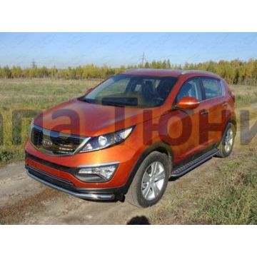 Защита переднего бампера 60 мм ТСС для Kia Sportage 2010-2014