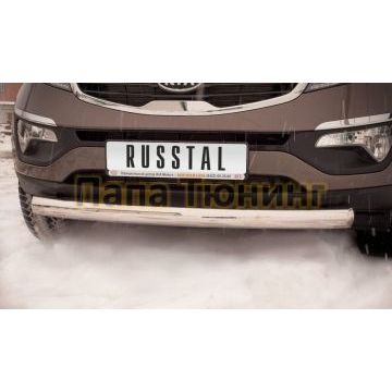 защита переднего бампера 76 мм РусСталь для Kia Sportage 2010-2014