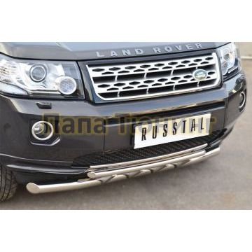 Защита передняя двойная d57-d42 РусСталь для Land Rover Freelander 2 2012-2014