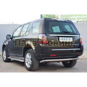 Защита заднего бампера d57 РусСталь для Land Rover Freelander 2 2012-2014