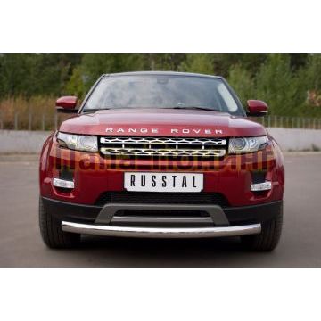 Защита переднего бампера d76 РусСталь для Land Rover Evoque 2011-