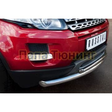 Защита передняя двойная d57-d42 РусСталь для Land Rover Evoque 2011-