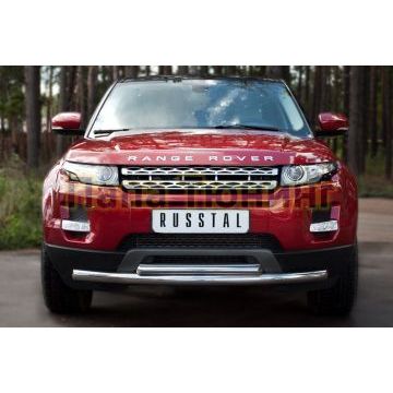 Защита передняя двойная d57-d42 РусСталь для Land Rover Evoque 2011-