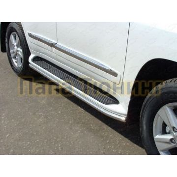 Защита штатных порогов 50 мм ТСС для Toyota Land Cruiser 200 2015- Защита штатных порогов 50 мм ТСС для Toyota Land Cruiser 200 2015-
