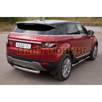 Защита заднего бампера d76 РусСталь для Land Rover Evoque 2011-