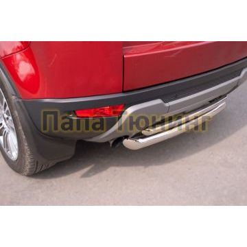 Защита заднего бампера двойная d76-d42 РусСталь для Land Rover Evoque 2011-