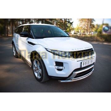 Защита передняя двойная d57-d42 РусСталь для Land Rover Evoque 2011-
