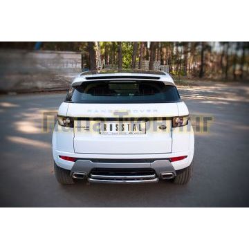 Защита заднего бампера двойная d57-d42 РусСталь для Land Rover Evoque 2011-