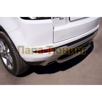 Защита заднего бампера d57 РусСталь для Land Rover Evoque 2011-