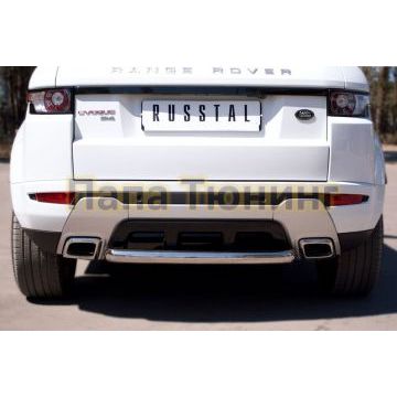 Защита заднего бампера d57 РусСталь для Land Rover Evoque 2011-