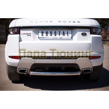 Защита заднего бампера d76 РусСталь для Land Rover Evoque 2011-