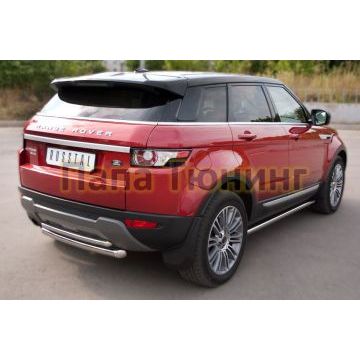 Защита заднего бампера двойная d57-d42 РусСталь для Land Rover Evoque 2011-