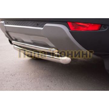Защита заднего бампера двойная d57-d42 РусСталь для Land Rover Evoque 2011-