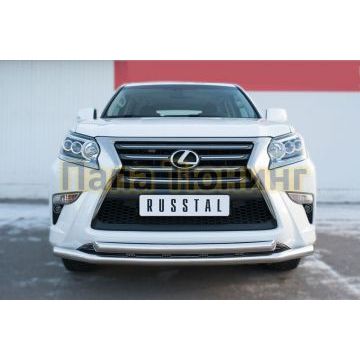 Защита передняя двойная d57-d57 РусСталь для Lexus GX-460 2014-