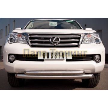 Защита передняя двойная d76-d57  РусСталь для Lexus GX-460 2010-2013