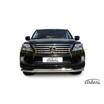 Защита передняя двойная 76-57 мм Slitkoff для Lexus LX-570 2012-