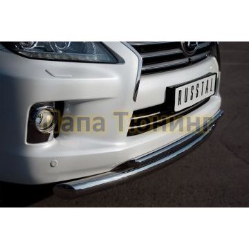 Защита передняя двойная d76-d42 РусСталь для Lexus LX-570 2012-2015