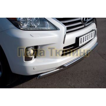 Защита передняя двойная 75x42-d42 РусСталь для Lexus LX-570 2012-2015