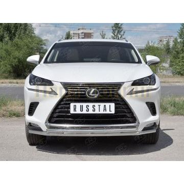 Защита передняя двойная 42-d42 секции-дуга для Lexus NX-300 2017-