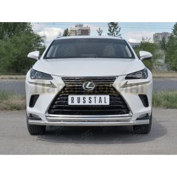 Защита передняя двойная d57-d42 секции-дуга для Lexus NX-300 2017-