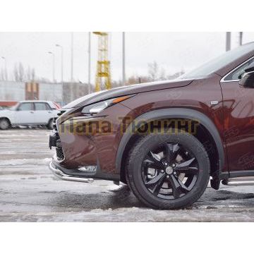 Защита передняя двойная 42-d42 РусСталь для Lexus NX-200 2014-2017