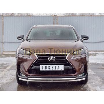 Защита передняя двойная 42-d42 РусСталь для Lexus NX-200 2014-2017
