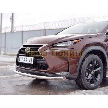 Защита переднего бампера d57 РусСталь для Lexus NX-200 2014-2017