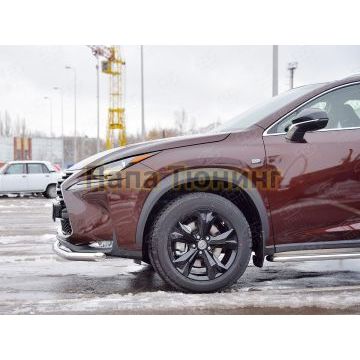 Защита переднего бампера d57 РусСталь для Lexus NX-200 2014-2017