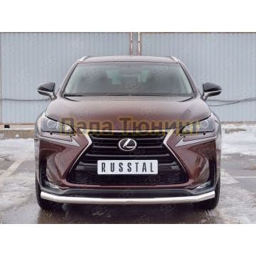 Защита переднего бампера d57 РусСталь для Lexus NX-200 2014-2017