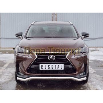 Защита переднего бампера волна d57 РусСталь для Lexus NX-200 2014-2017