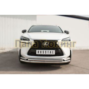 Защита передняя двойная d57-d42 РусСталь для Lexus NX-200/200t/300h 2014-2017