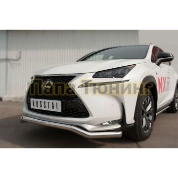 Защита переднего бампера волна d57 РусСталь для Lexus NX-200/200t/300h 2014-2017
