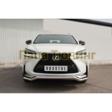 Защита переднего бампера волна d57 РусСталь для Lexus NX-200/200t/300h 2014-2017