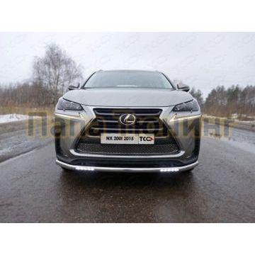 Накладка решётки радиатора треугольник ТСС для Lexus NX-200t 2014-2017