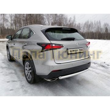 Защита заднего бампера 60 мм ТСС для Lexus NX-200t 2014-2017 Защита заднего бампера 60 мм ТСС для Lexus NX-200t 2014-2017