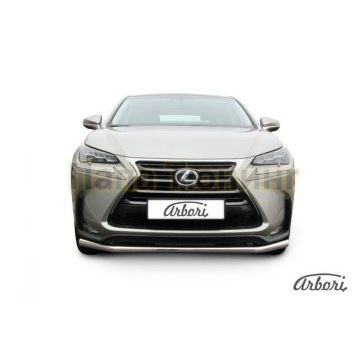 Защита переднего бампера 57 мм Slitkoff для Lexus NX-300h 2014-2017