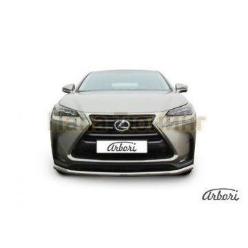 Защита передняя радиусная 57 мм Slitkoff для Lexus NX-300h 2014-2017