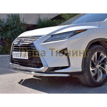Защита переднего бампера d42 РусСталь для Lexus RX-200t 2015-