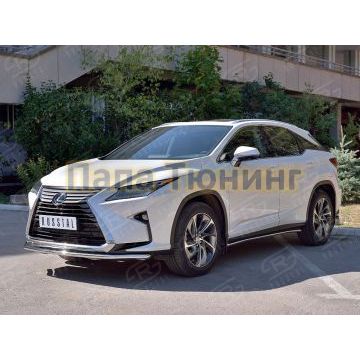 Защита переднего бампера d42 РусСталь для Lexus RX-200t 2015-