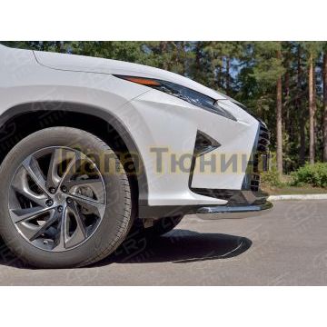 Защита переднего бампера d57 РусСталь для Lexus RX-200t 2015-