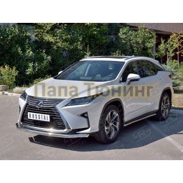 Защита переднего бампера d57 РусСталь для Lexus RX-200t 2015-