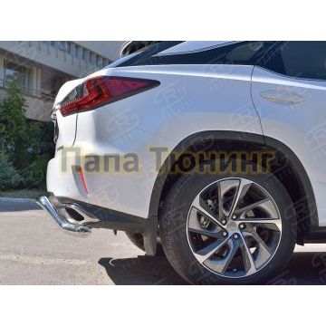 Защита заднего бампера волна d57 РусСталь для Lexus RX-200t 2015-