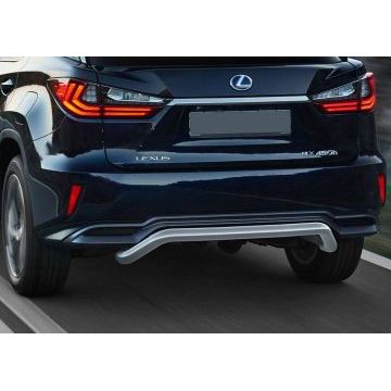 Защита заднего бампера скоба 57 мм Rival для Lexus RX-450h 2015-