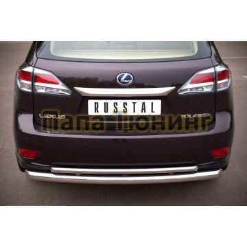 Защита задняя двойная d76-d42 с подъемом РусСталь для Lexus RX270/350/450 2009-2015