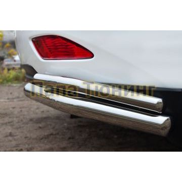 Защита задняя двойные уголки d57-d42 РусСталь для Lexus RX270/350/450 2009-2015