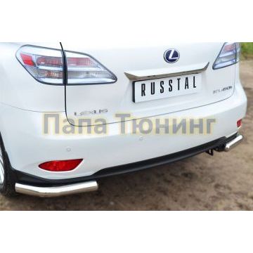 Защита задняя уголки d57 РусСталь для Lexus RX270/350/450 2009-2015